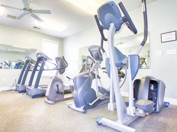 Fitness center at apartments in morrisville nc